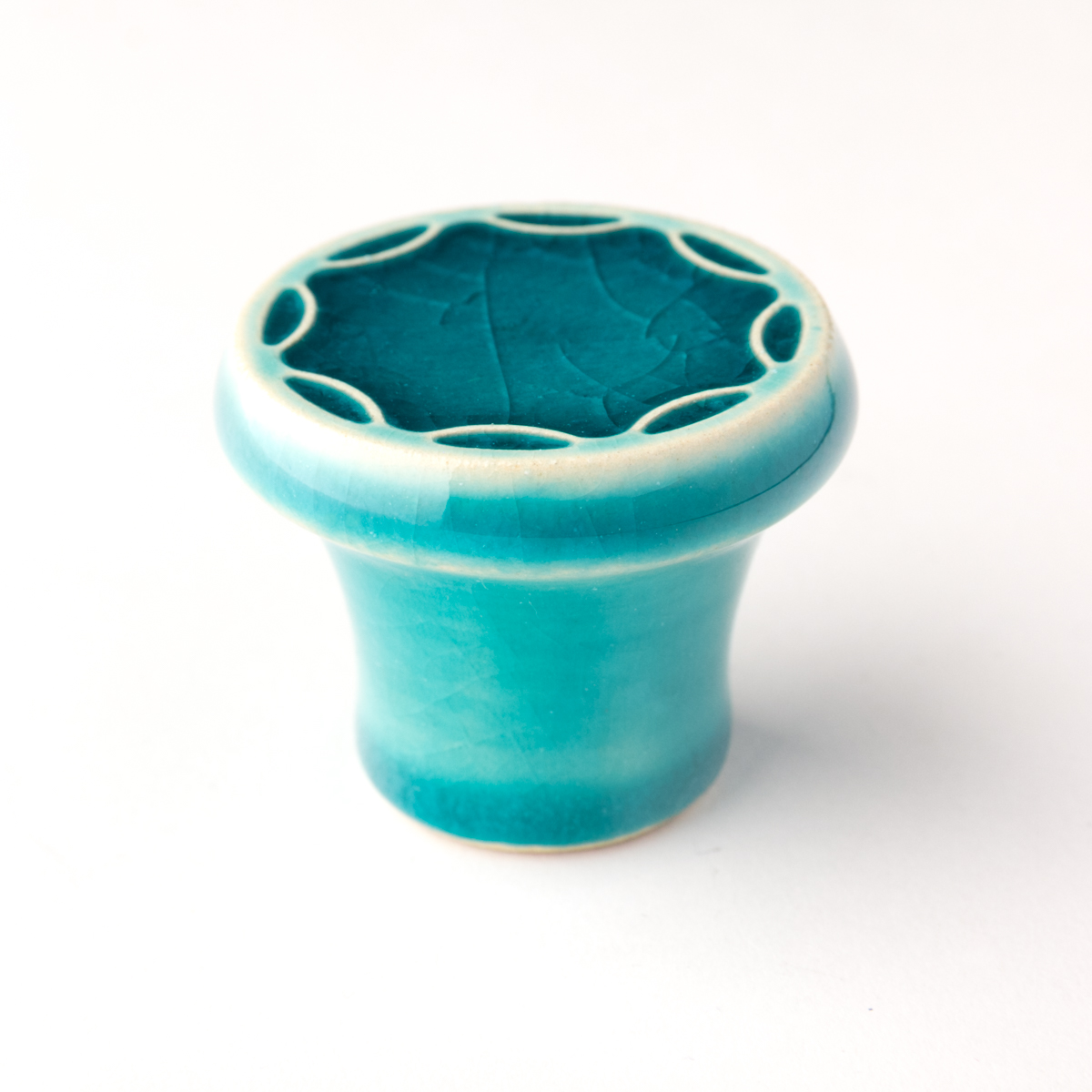 gałka do mebli turkusowa