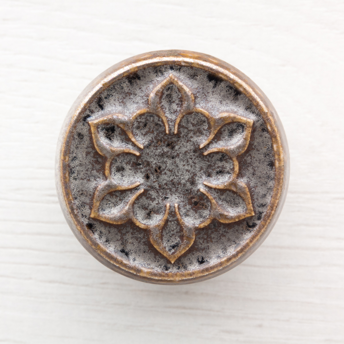 złoto-brązowa gałka do mebli