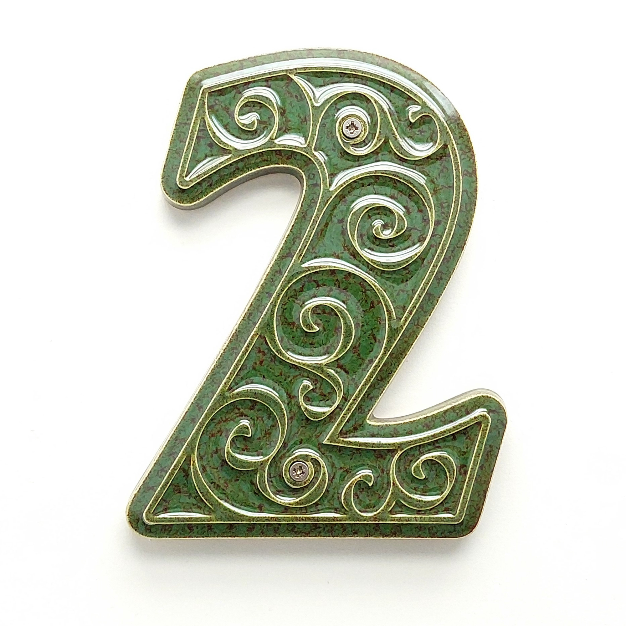cyfra zielonobrązowa