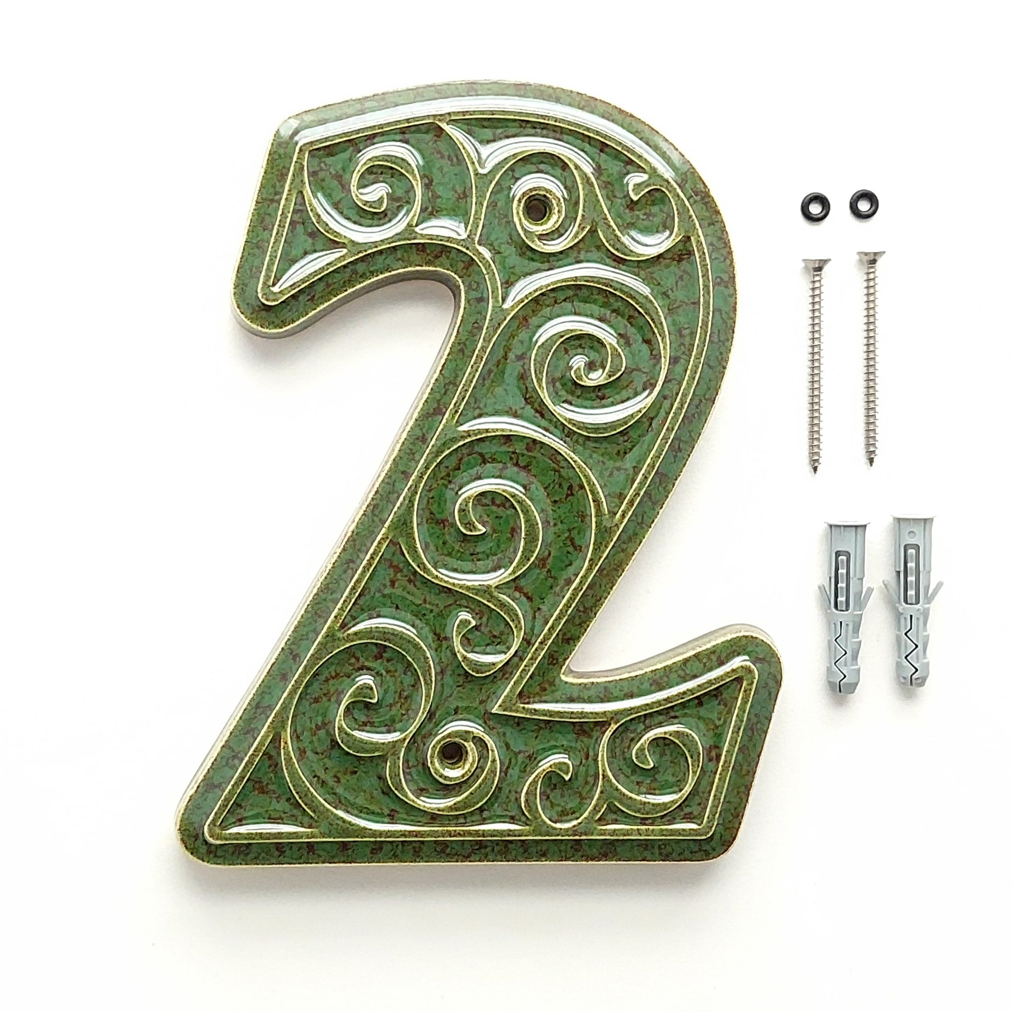 cyfra zielonobrązowa