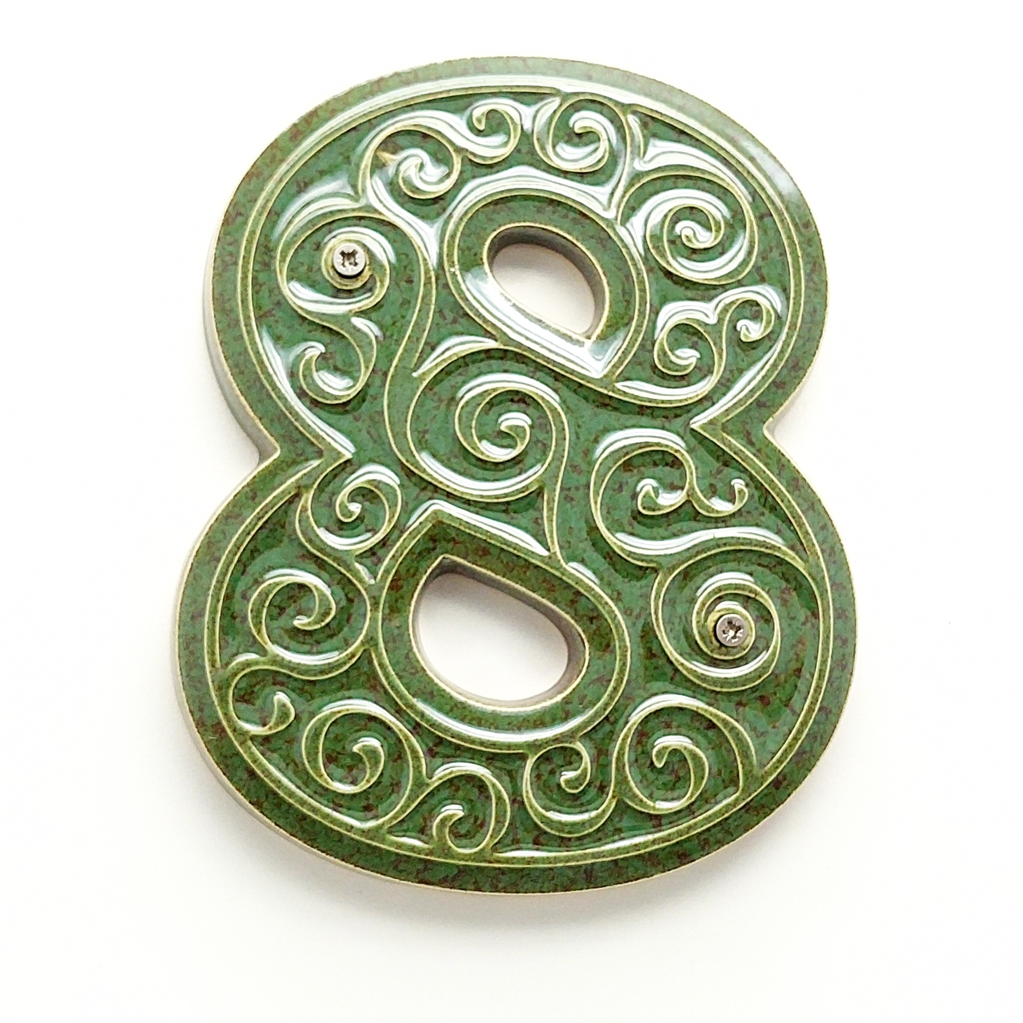 cyfra zielonobrązowa