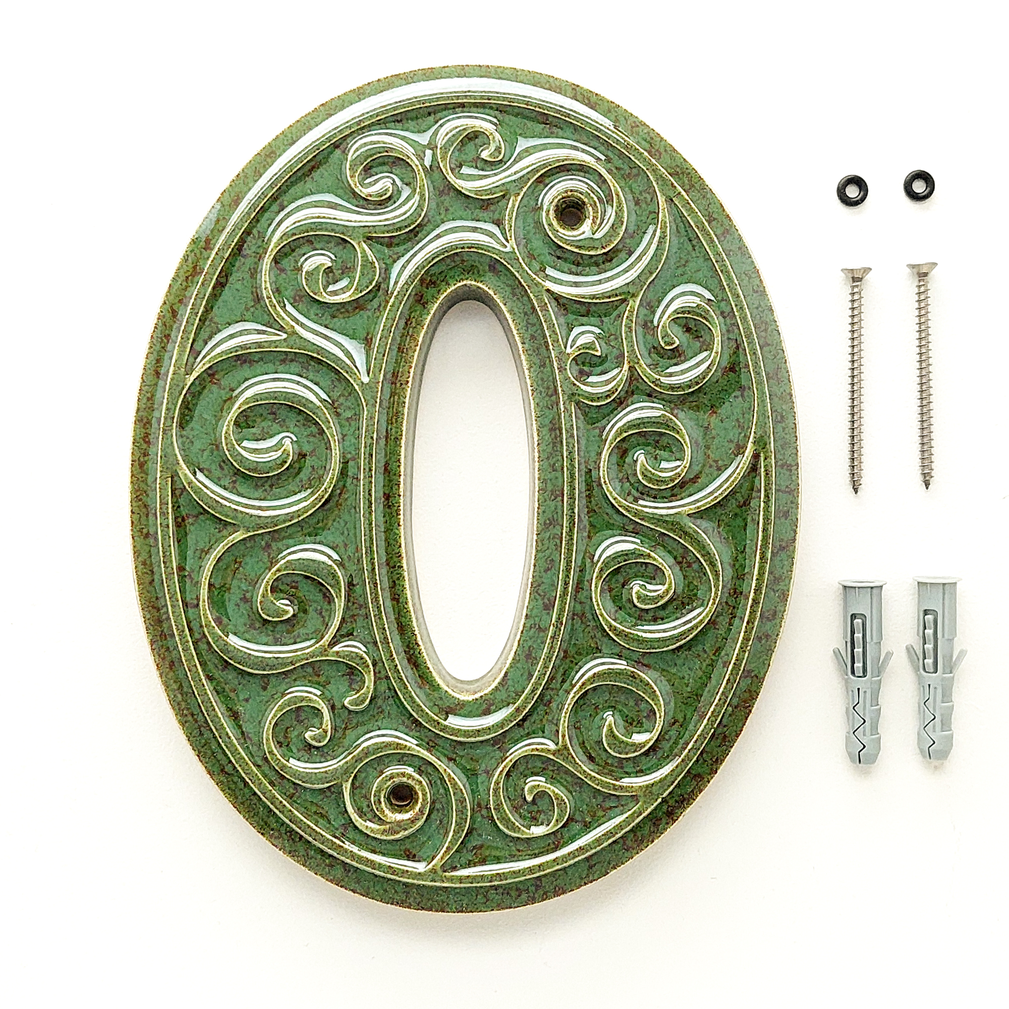 cyfra zielonobrązowa