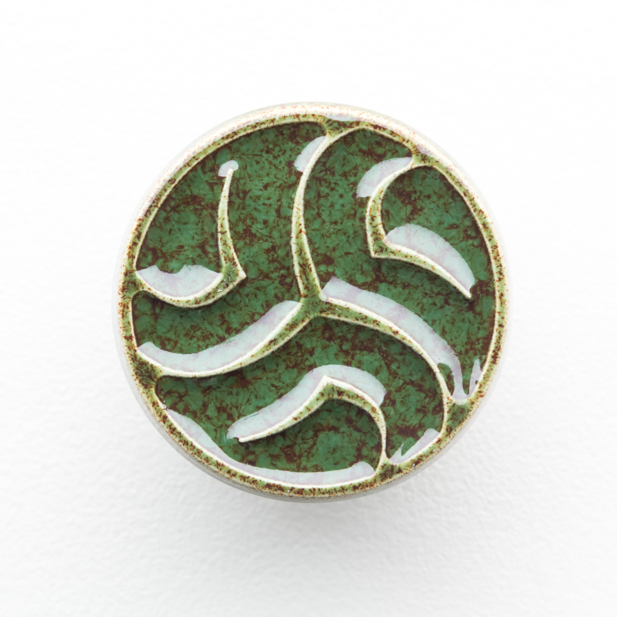 zielono-brązowe gałki do mebli