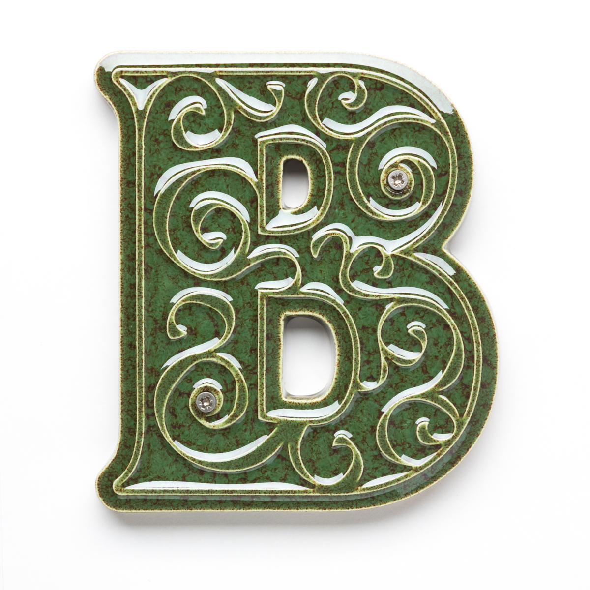 litera zielono-brązowa