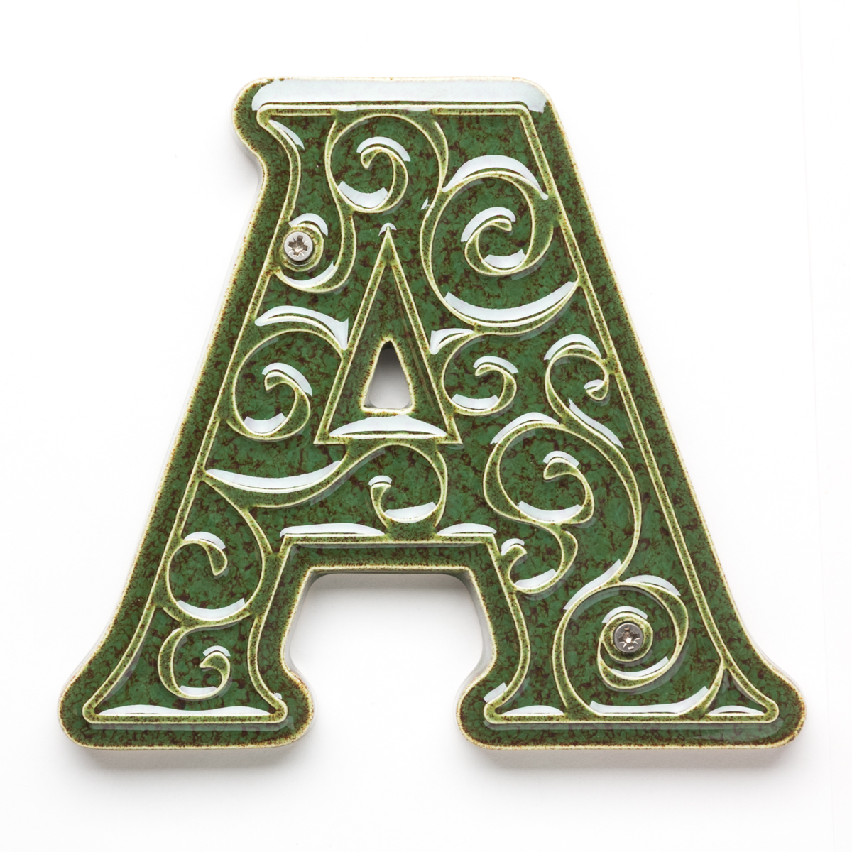 litera zielono-brązowa