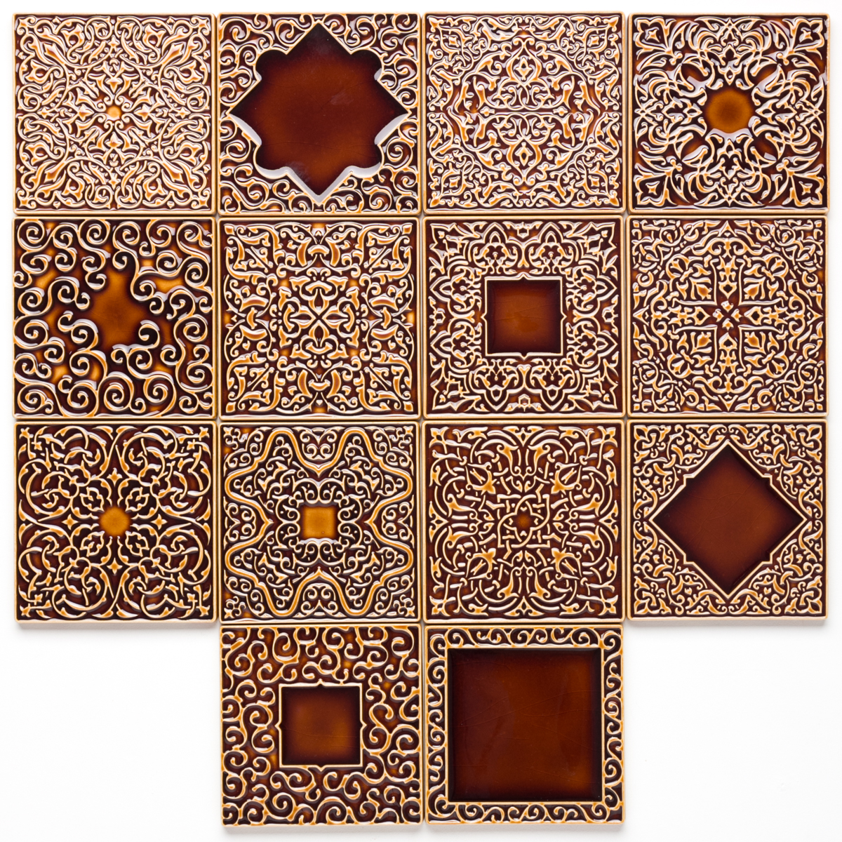 kafle brązowo-miodowe