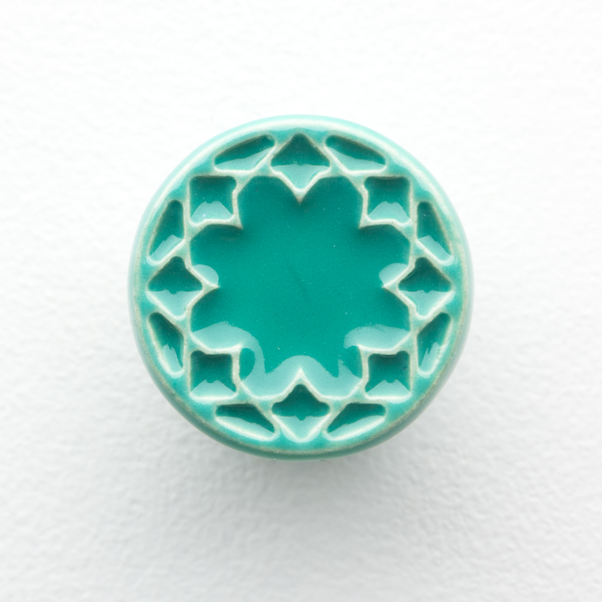 gałka do mebli miętowo-turkusowa
